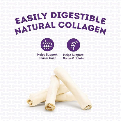 USA Collagen Rolls 9-10" Dog Chew Treats - Natural Flavor, 4 Count/1 Pack