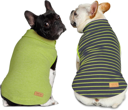 KYEESE 2Pack Dog Sweater Warm Pet Coats Soft Dachshund Clothes Dog Sweaters for Small Dogs Male Turtleneck Small Pets Sweaters Stretchy Dogs Clothes Pullover Pet Sweatshirt
