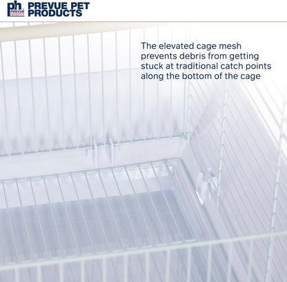 Prevue Hendryx SP850W/W Clean Life Cockatiel Cage, White,1/2"