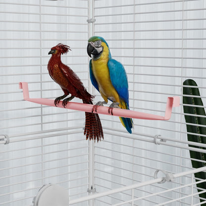 Standing Large Bird Cage, Parakeet Cage with Detachable Stand & Wheels, Wide Flight Birdcage for Parrot Cockatiel Conure Budgie Canary Finch Lovebird