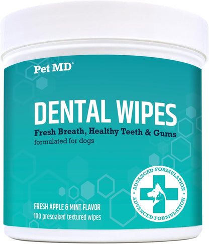 Pet MD Proden PlaqueOff & Dental Wipes for Dogs