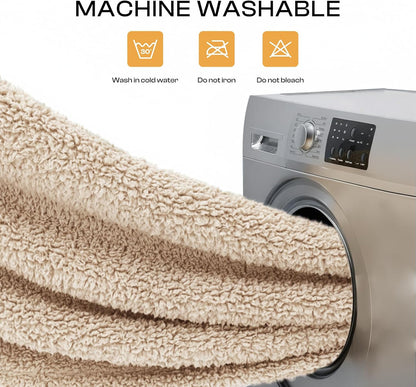 Luciphia 1 Pack 3 Calming Dog Blanket Fluffy Premium Fleece Pet Blankets Soft Sherpa Throw for Dogs Puppy Cat Beige/Pink/HazeBlue Large (41" x31")