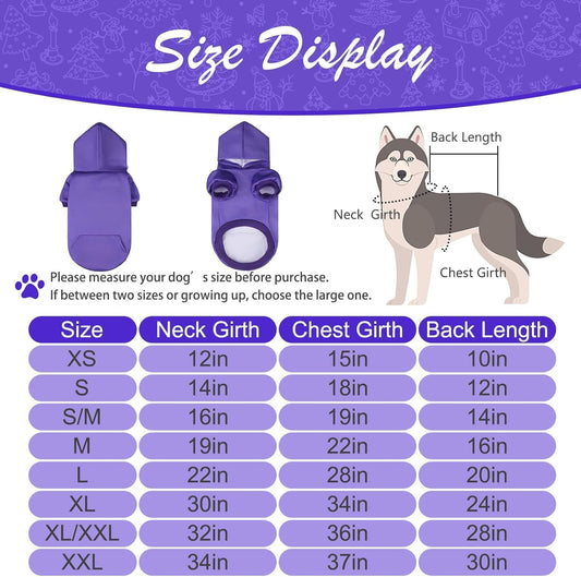 KOOLTAIL Basic Dog Hoodie - Soft & Warm Dog Hoodie Sweater with Leash Hole and Pocket, Dog Winter Coat, Cold Weather Clothes Sweatshirt for Small Medium Large Dogs Puppy Cat Boys Girls Purple SM