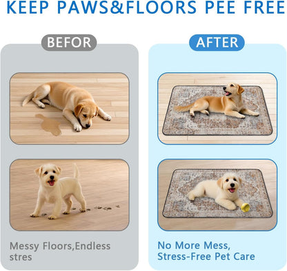 Washable Pee Pads for Dogs 2 Pack, Absorbent Reusable Puppy Pads Waterproof, Leakproof & Non-Slip Whelping Pad, Potty Training Pads for Dogs Playpen Mat 24x36