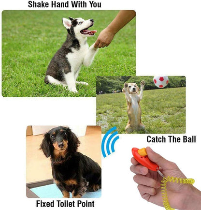 Rocutus 10-Piece Colorful Pet Training Clickers with Wrist Strap - Train Dogs, Cats, Horses & More