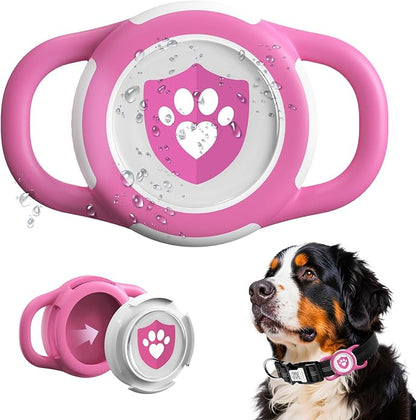 Waterproof AirTag Dog Collar Holder for Apple AirTag QR Code