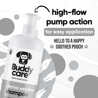 Derma Sensitive Dog Shampoo by Buddycare | with Aloe Vera and Pro Vitamin B5 (33.8oz)