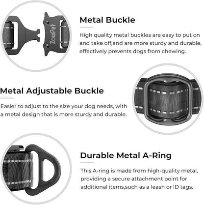 2026 Upgrade Airtag Dog Collar, Reflective Dog Collar with Airtag Holder, IP68 Waterproof| Metal Buckle| Ultra-Durable| Comfortable Padded, GPS Dog Collars for Medium Large Dogs (Black,XL)