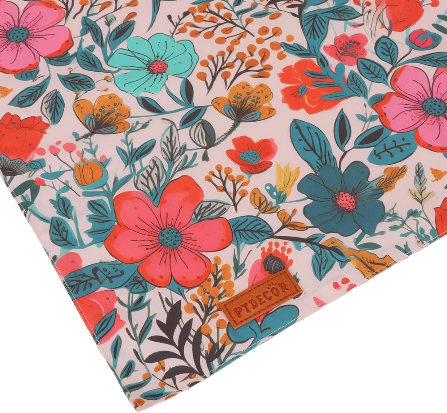 PTDECOR Flower Dog Bandana,2 Pcs Floral Reversible Dog Scarf, Multi Size, Triangle Pet Bandanas for Extra Large Dogs (Flower, X-Large)