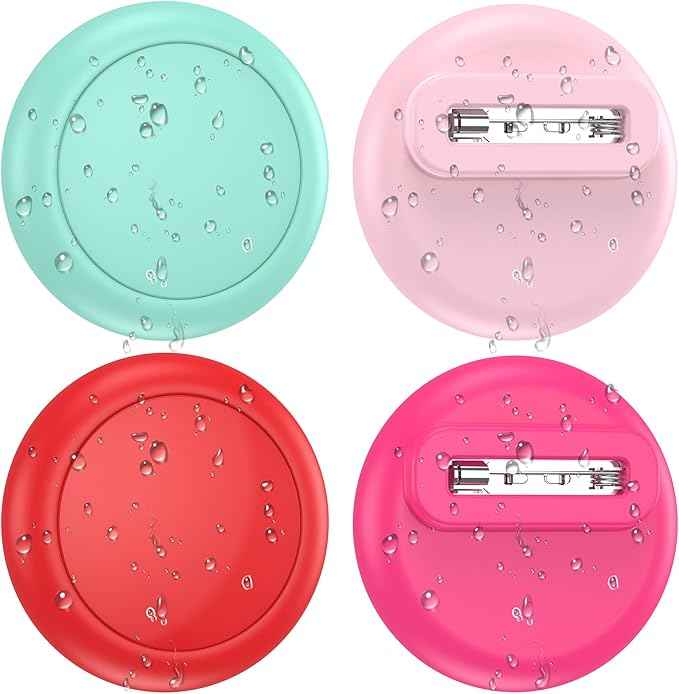 for AirTag Holder for Kids, Compatible with Apple AirTag 1 & 2nd Gen, 4-Pack Waterproof Hidden Air Tagholder with Safety Pin Discreet Toddler Airtag Clip for Clothing, Backpack & Dog Collar