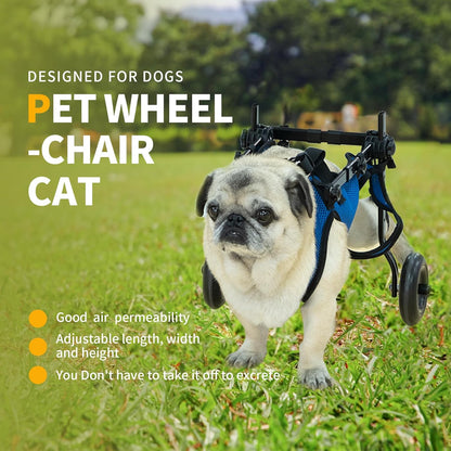 Pet Wheelchair Disabled Hind Legs Walking-Dog Leg Brace and Hip Support，Dog Wheelchair for Back Legs，Adjustable Pet Cart，Assist a paralyzed pet get Back on its feet，Support Leg Brace and Hip (Medium)