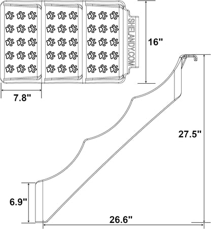 SHELANDY 45" Pet Grooming Bathtub Dog Wash Station | Heavy Duty Bathing Tub (Bathtub & Stairs Combo)