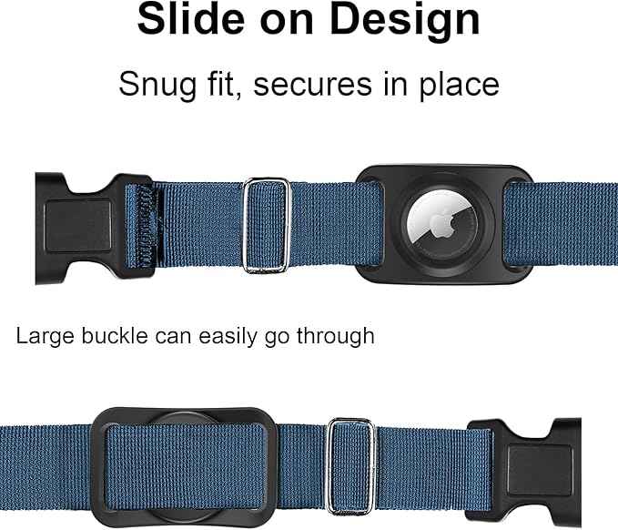 Dog Airtag Holder, Waterproof Airtag Holder for Dog Collar, Fit Most of Collar Widths, Silicone Full Body Covered Anti-Lost Protective Air Tag Case, Ease of Installation, 1 Pack Black