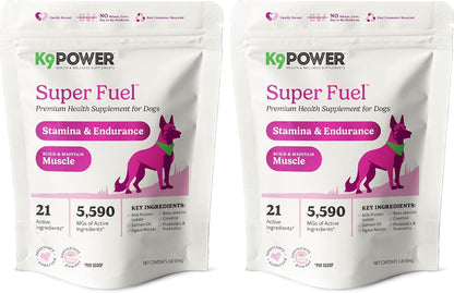 K9 Power Super Fuel for Dogs 1lb - Boosts Energy Levels - Supports Muscle Growth & Enhances Joint Health - Pack of 2