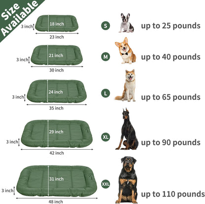KHONSU PET Durable Dog Bed Tough and Tear Proof Dog Crate Bed, 800lbs Tear Strength PVC-Backed Waterproof Ped Bed Mat Indoor & Outdoor Use for Dogs up to 25 lbs