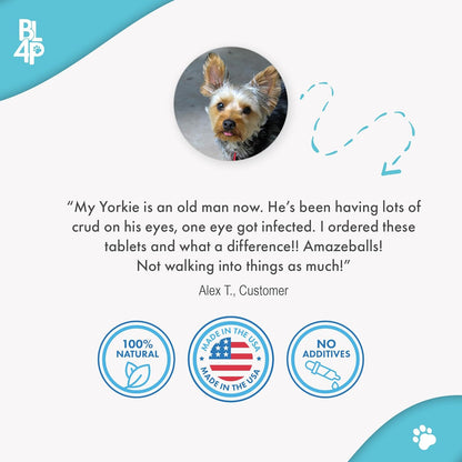 Dog Eye Infection & Eye Care Support Supplements, Natural Relief from Conjunctivitis, Swelling, Tear Stains, Dry Eyes and Discharge, Easy to Use, No More Struggle with Canine Drops, 400 Small Pills