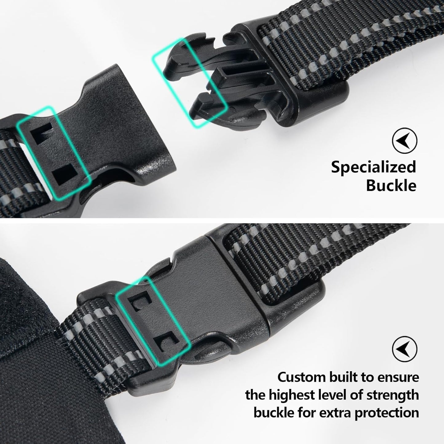 PHOEPET 2019 Upgraded No Pull Dog Harness, Reflective Adjustable Vest, with a Training Handle + 2 Metal Leash Hooks+ 3 Snap Buckles +4 Slide Buckles(L, Royal Blue)