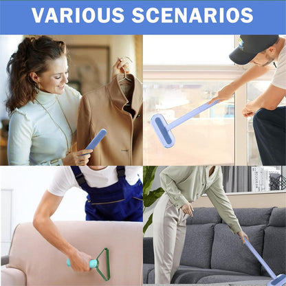 Multifunctional Pet Hair Remover,2 Pcs Carpet Scraper,4 in 1 Dog Hair Remover, Reusable Cat Hair Remover for Dog and Cat,Adjustable Lint Brush for Carpet,Sofa,Bedding,Clothes and Furniture,Blue