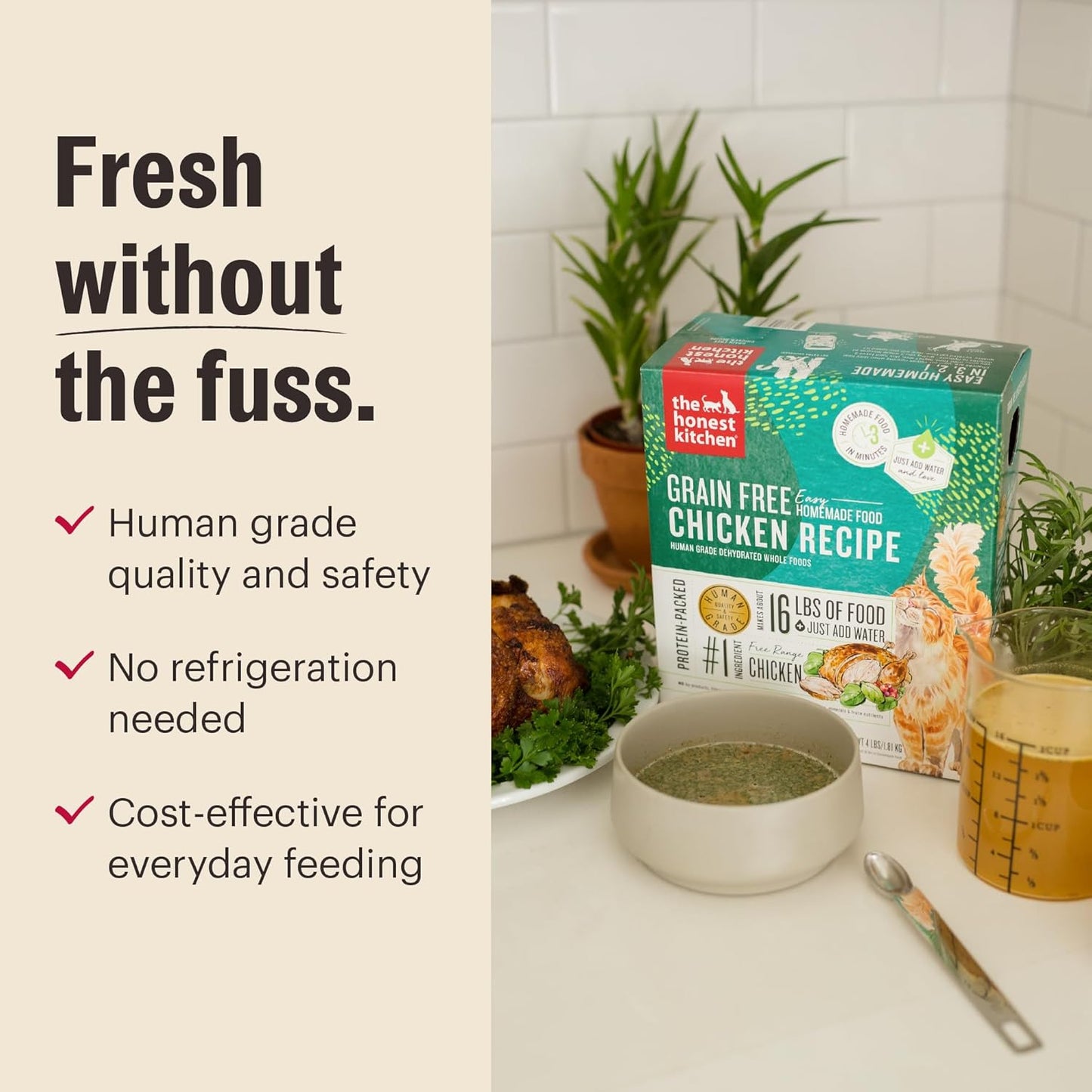 The Honest Kitchen Dehydrated Grain Free Chicken & Fish Cat Food, 4 lb Box