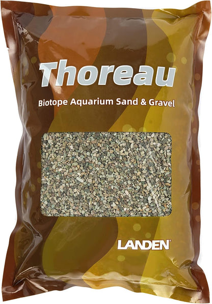 LANDEN Thoreau Aquarium Sand for Aquascape 2L(7lbs), Fish Tank Gravel, Aquarium Natural Cosmetic Gravel, Fish Tank Decorative Sand, Coarse Sand for Plants, 2-3mm