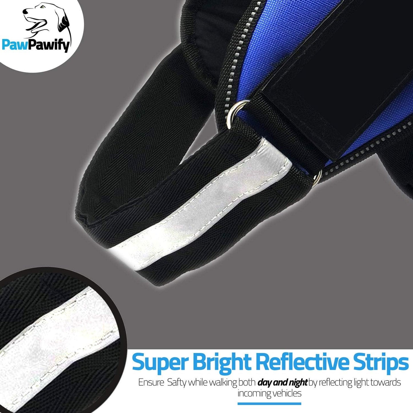 PawPawify Custom No Pull Dog Harness with Name and Phone Number, Heavy Duty Personalized Pet Vest to Prevent Tugging, Pulling, or Choking, Training and Walking (Camouflage Green, L (40-60 LBS))