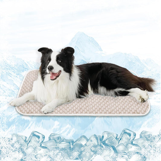 MICROCOSMOS Pet Cooling Mat & Sleeping Pad- Breathable Bubble Surface, EZ Clean. Keep Cooling for Pets, Kids and Adults in Summer.(Brown, 36" x 24")