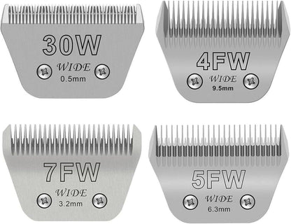 Wide Blade 4FW, Pet Dog Grooming Blade Compatible with Andis,Oster A5,Wahl km10 Clippers, Grooming Wide Blade, A5 Type Blade,for Animal Dog,Cat,Horse (30W+7FW+5FW+4FW)