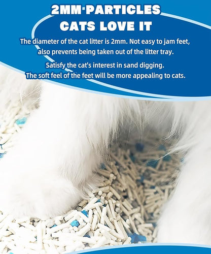 NIKORO Tofu Cat Litter,Strong Clumping Cat Litters,Odor Control and Unscented Ultra Absorbent Water Flushable Bentonite Tofu Cat Litter,Dust Free Scent Free,21 lbs(5.29 lbs×4Bags)