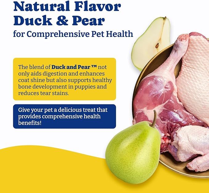 Probiotics for Dogs - Dog Probiotics for Digestive Health, Yeast, Itchy Skin, Gut Health, Immune & Skin - 6 Billion CFUs, 70 Soft Chews, Duck & Pear Flavor - with Prebiotics & Digestive Enzymes