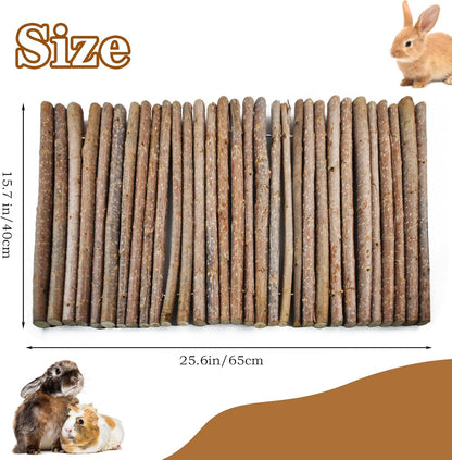 kathson Rabbit Bridge Wooden Hamster Climbing Tunnel Bunny Extra Large Ladder Wood Flexible Hideout for Guinea Pig Chinchilla Ferret Hedgehog Rat Squirrel and Other Rodents(26 x 16 in)