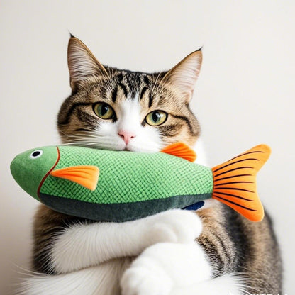 Cat Toys for Bored Indoor Adult Cats - Catnip Toys for Mental Stimulation, Interactive & Durable Kicker Toys for Solo Play, Best for Lazy Or Senior Cats (Yellow)