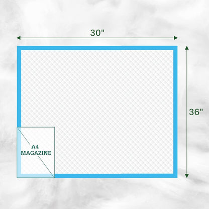 50 Count Bed Pads with Adhesive Strip 30"x36" Thicken Elderly Adults Incontinence Underpads Disposable, Heavy Duty Absorbent Chucks Waterproof, XL Extra Large Puppy Pee Training Pad