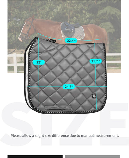 Harrison Howard Dressage Saddle Pad High-Performance Leather Saddle Pad for Horse Riding with Excellent Shock Absorption