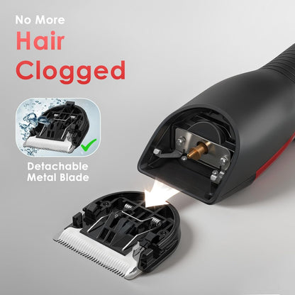 Horse Clippers,Quiet 2-Speed Horse Grooming Clippers,Rechargeable Pet Shaver with Scissors for Matted Long Hair,Cordless Wide-Blade Powerful Horse Trimmer Kit for Thick Coat #066 Red