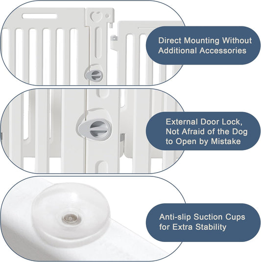 Dog Playpen with Door, DIY Shape Combination Puppy Pen,25.5" H 10-Panel Dog Fence,Non-Slip & Secure Pet Gate, Easy to Assemble
