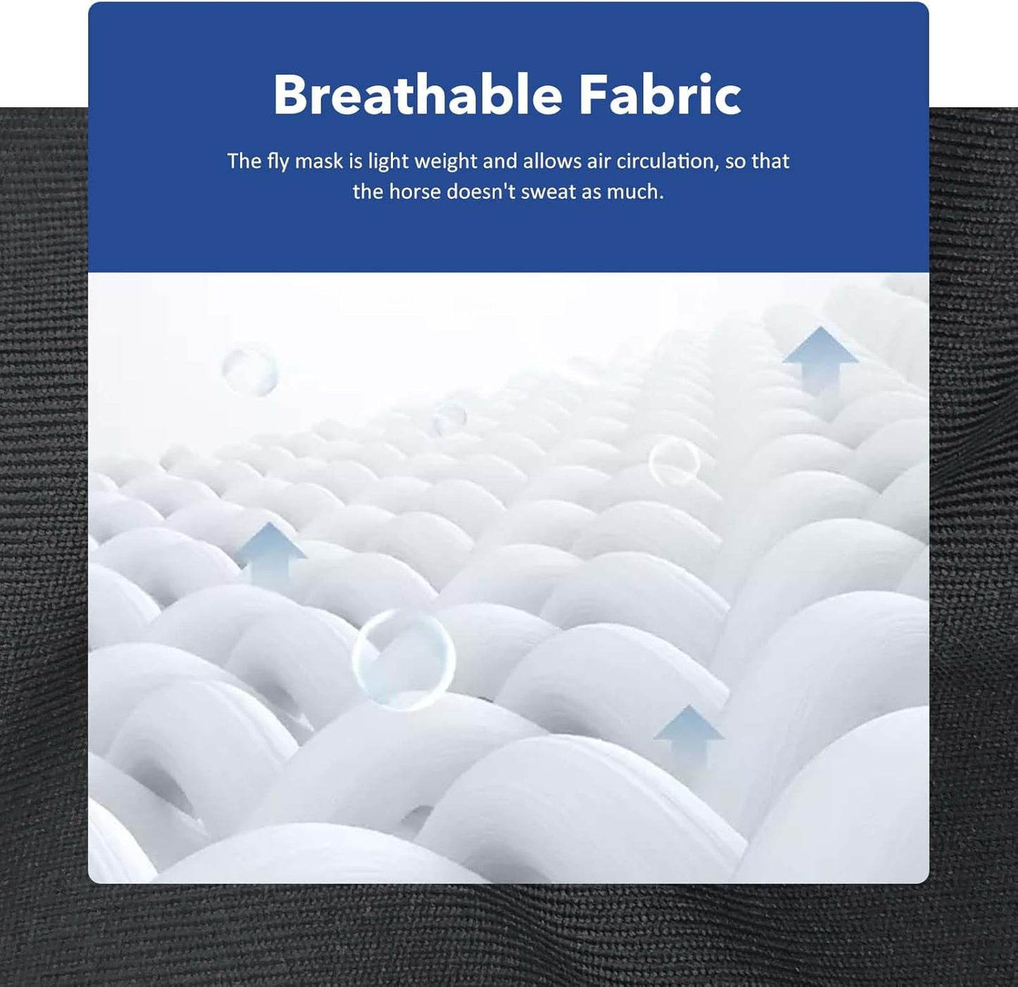 Harrison Howard Super Comfort Stretchy Fly Mask Large Eye Space with UV Protection Soft on Skin with Breathability Classic Letters S