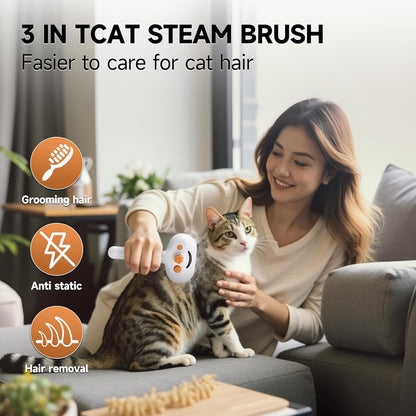 Undercoat Shedding Brush for Dogs & Cats – Professional Deshedding & Dematting Tool –Steam Brush for Cat & Dog Includes Waterless Shampoo