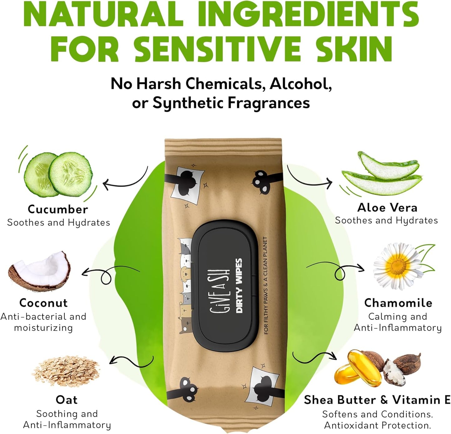 Lick-Safe Pet Wipes for Dogs & Cats - Vet-Approved & Hypoallergenic - Cleans Mud, Odors & Dander - Wipes for Paws, Face & Butt - 10% to Charity - Earth-Friendly & Unscented Cat Cleaning - Pack of 400