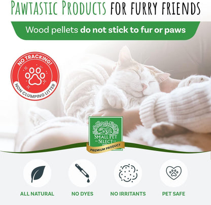 Small Pet Select Pine Pellet Bedding 40lb, Litter Pellets for Rabbit, Guinea Pig, Hamster, Bunny and Other Small Animals, Made in USA, 40lb