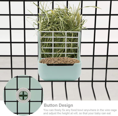 Litewoo Rabbit Hay Feeder Food Bowl Feeding Rack for Small Animal Guinea Pig Chinchilla Bunny Cage Accessories