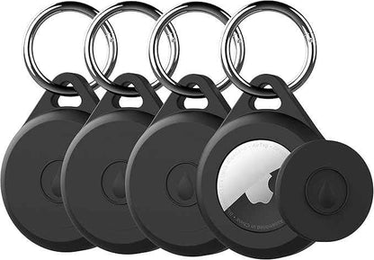 for Air tag Keychain Holder Case for Apple Air tag, 4 Pack of IPX8 Waterproof, Fully Shockproof, Anti Scratch for Air tag Holder Case for Key, Kid, Bag, Luggage, Pets Collar