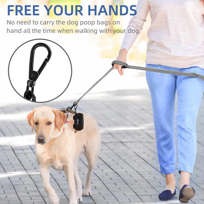 PuppyDoggy 1 Pack Poop Bag Holder for Dogs and Cats Waste Bag Dispenser Poop Bag Pouch Dispenser with 1 Roll of Free Poop Bags for Dog Leash Accessory Bicycle