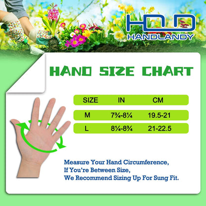 HANDLANDY Leather Gardening Gloves, Thorn Proof Long Gauntlet Heavy Duty Garden Gloves, Elbow Length Rose Pruning Weeding Yard Glove (Large, Green)