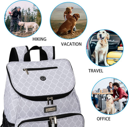BAGLHER丨Dog Travel Bag, Airline Approved Pet Supplies Backpack, Dog Travel Backpack with 2 Silicone Collapsible Bowls and 2 Food Baskets - Pawvie