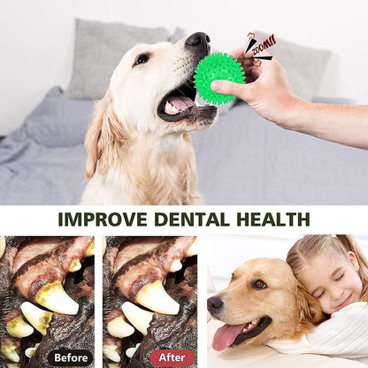 petizer 6 Pack 3.5” Squeaky Dog Toy Balls, Floating Pool Balls, Spiky Dog Balls, Durable Interactive Fetch Toys for Puppy, Dog Chew Toys for Teething (3.5", Medium/Large)