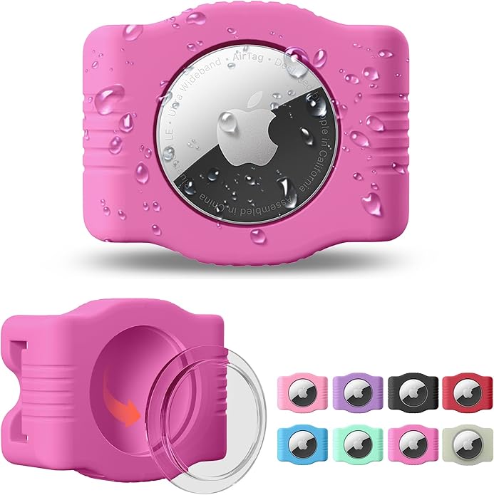 Waterproof AirTag Dog Collar Holder for Apple AirTag QR Code
