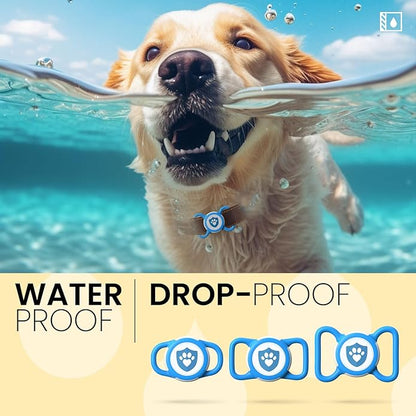 Waterproof AirTag Dog Collar Holder for Apple AirTag QR Code