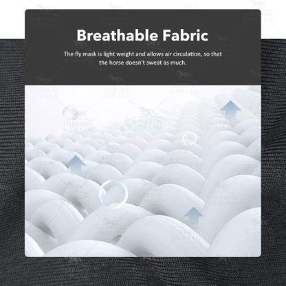 Harrison Howard Super Comfort Stretchy Fly Mask Large Eye Space with UV Protection Soft on Skin with Breathability Orange Paisley M Cob