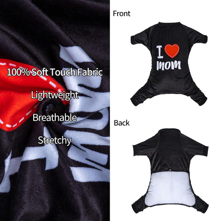 CuteBone Dog Halloween Pajamas Puppy Onesies Small Dogs Soft Pjs Coat Cat Apparel Comfy Pet Christmas Clothes Outfit Doggie Bodysuit P297M