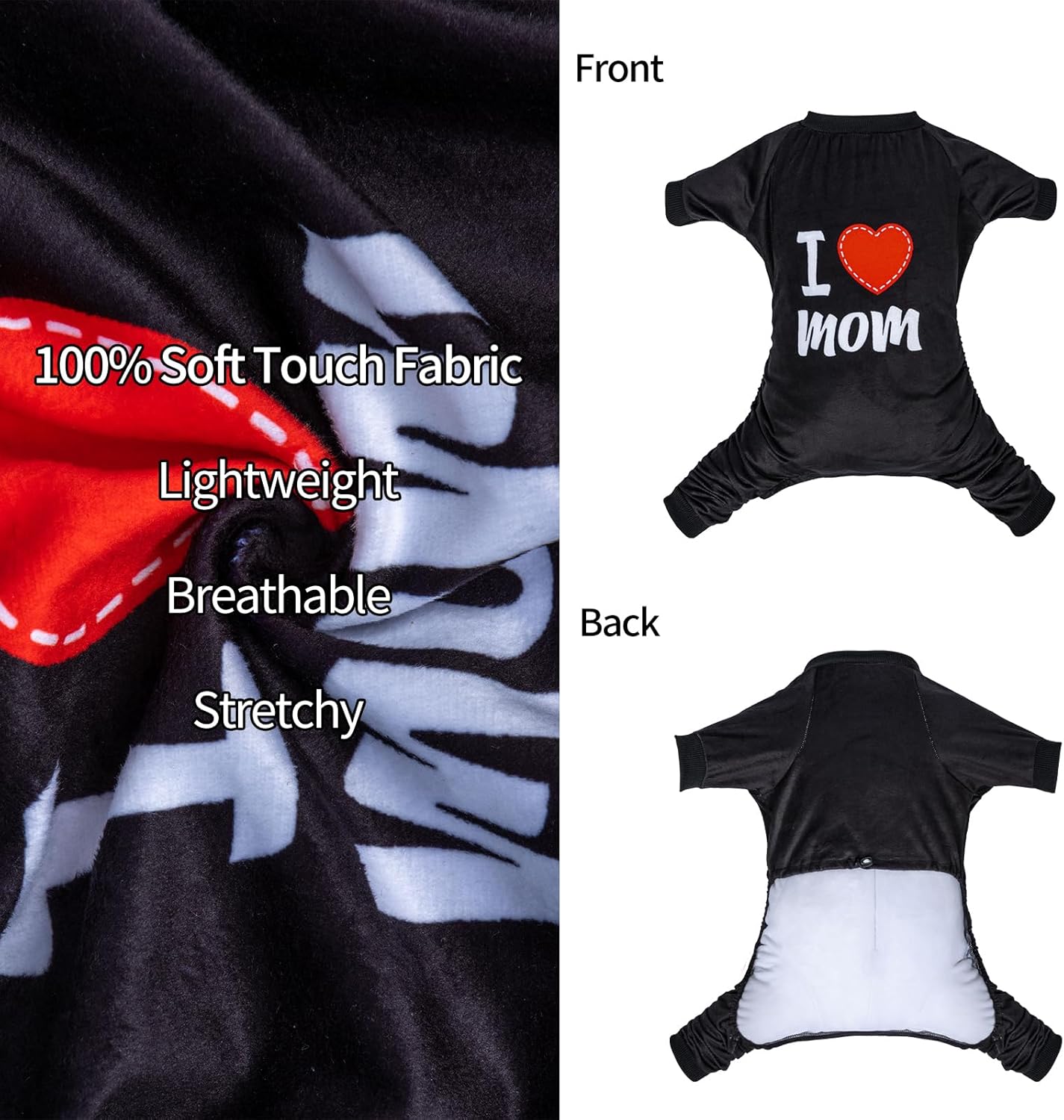 CuteBone Dog Halloween Pajamas Puppy Onesies Small Dogs Soft Pjs Coat Cat Apparel Comfy Pet Christmas Clothes Outfit Doggie Bodysuit P297L